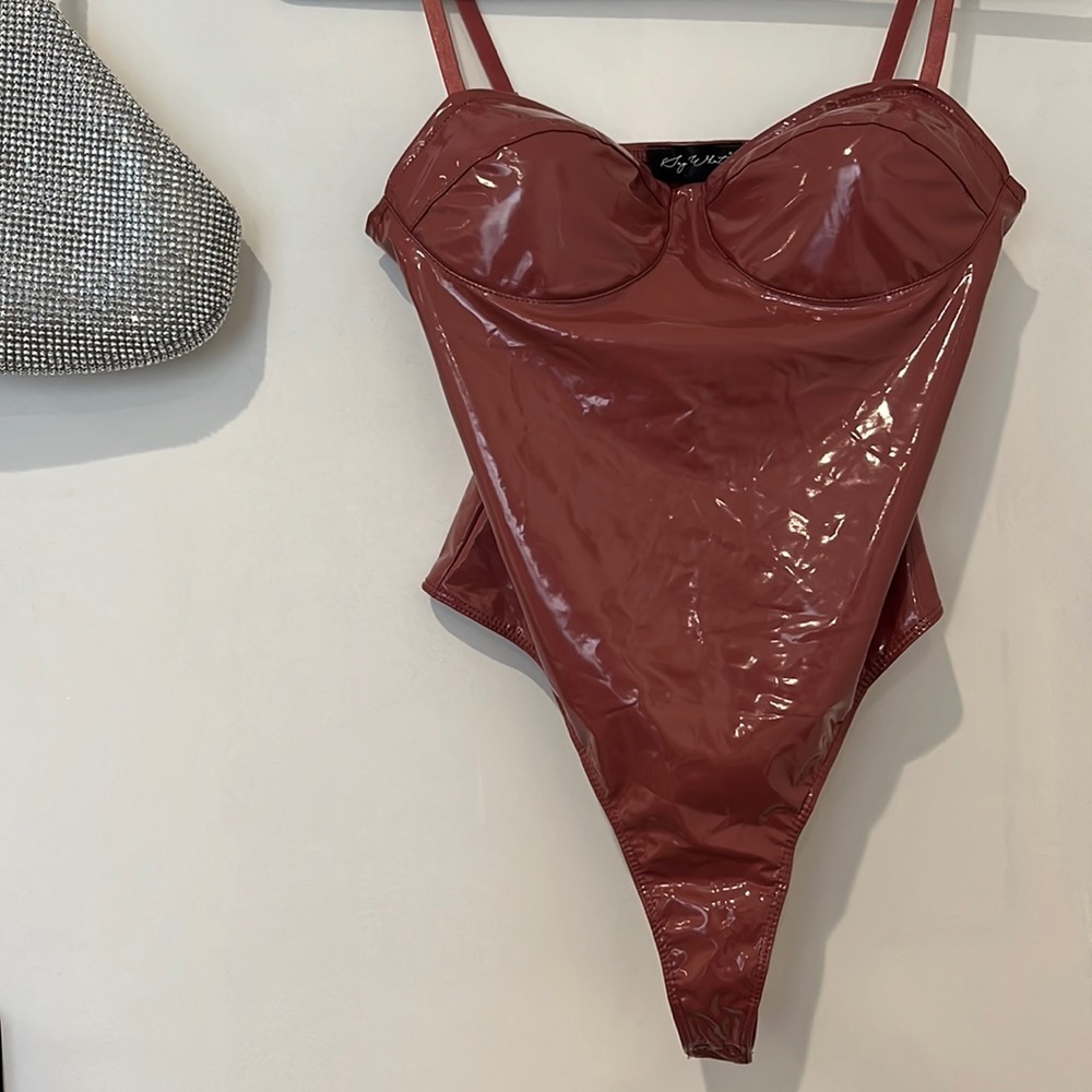 Faux Latex Body Suite